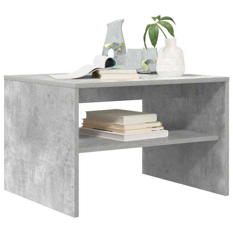Table basse Gris béton 60 x 50 x 40 cm Bois d'ingénierie - 3