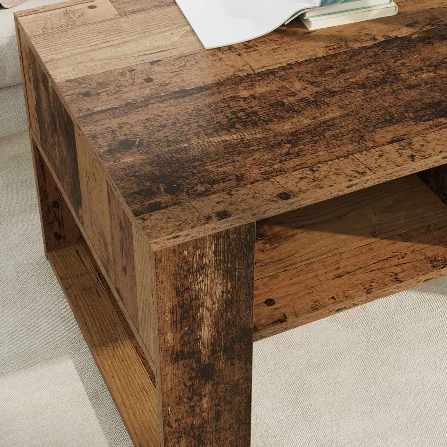 Table basse Bois ancien 92 x 53 x 45 cm Bois d'ingénierie - 4