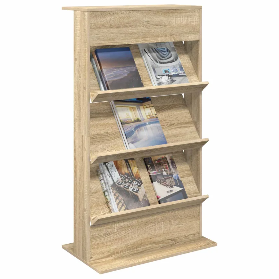 Étagère à magazines avec étagère Chêne Sonoma 70 x 41 x 126 cm - 3
