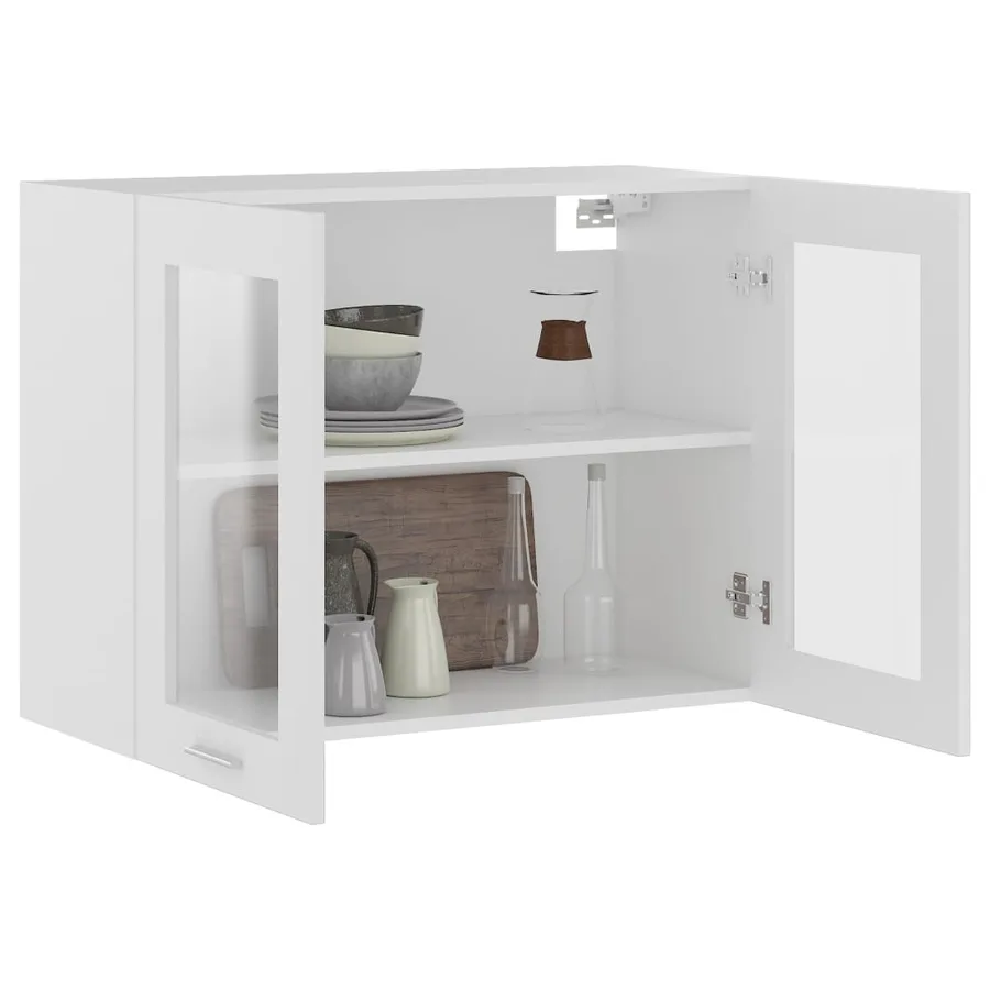 Wall display cabinet "Lyon" White 80 x 31 x 60 cm Engineered wood - 4