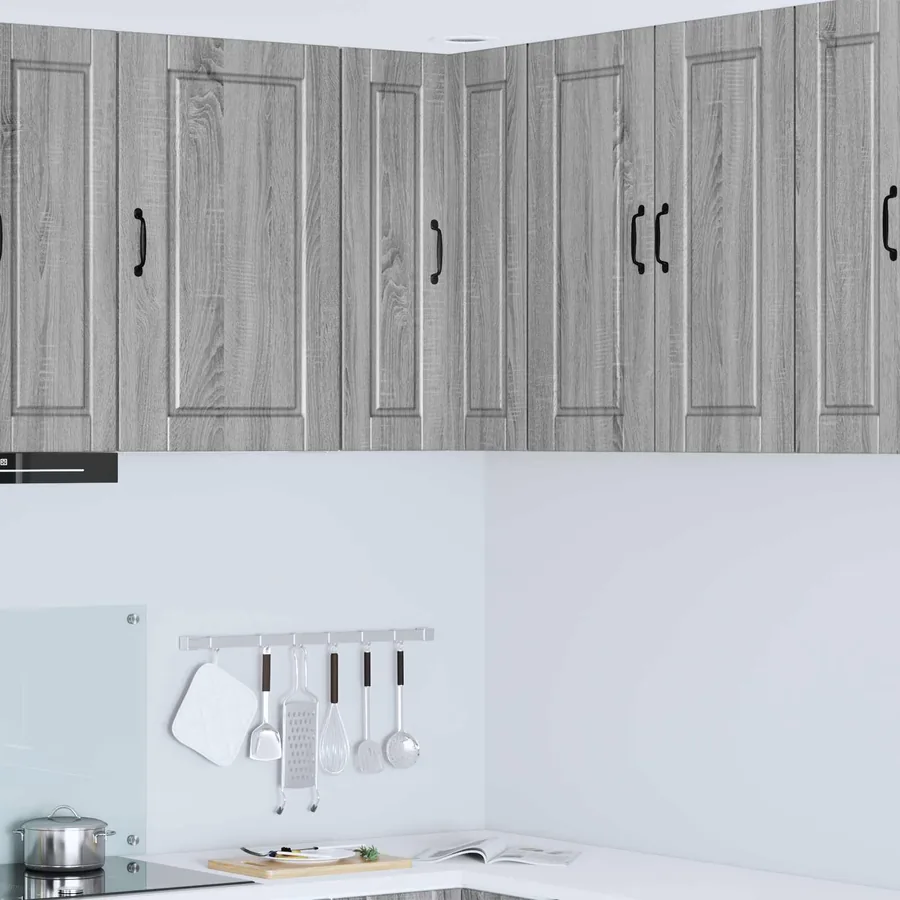 Cabinet d'angle mural PORTO Gris Sonoma 57 x 57 x 80 cm