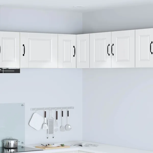 Cabinet d'angle mural PORTO Blanc brillant 57 x 57 x 40 cm