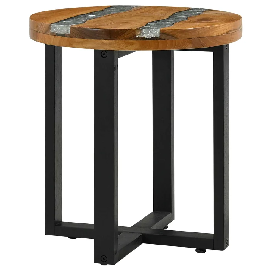 Table basse Marron 40 x 40 x 45 cm Bois de teck massif - 2