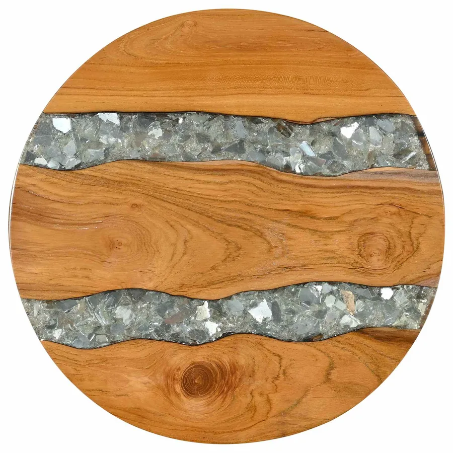 Table basse Marron 40 x 40 x 45 cm Bois de teck massif - 4
