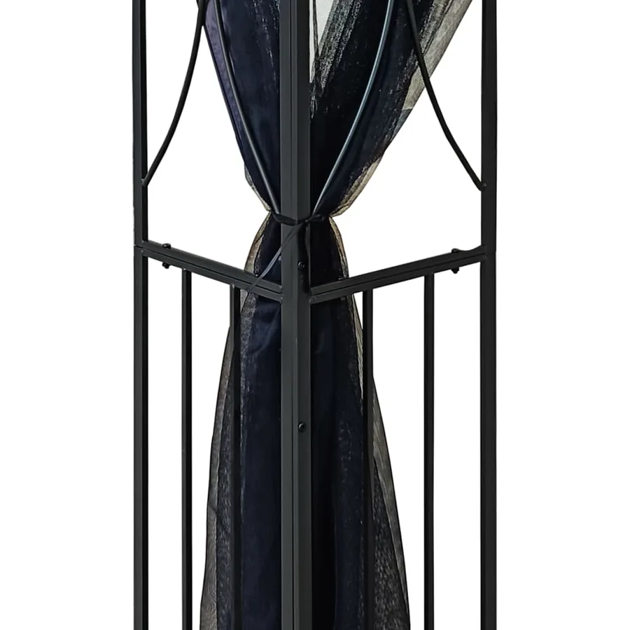 Belvédère avec parois latérales anthracite 300x300x270 cm acier - 5