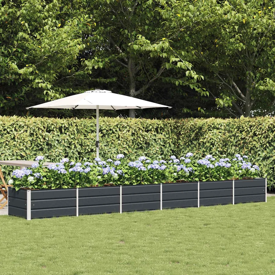 Jardinière Anthracite 480 x 80 x 45 cm Acier