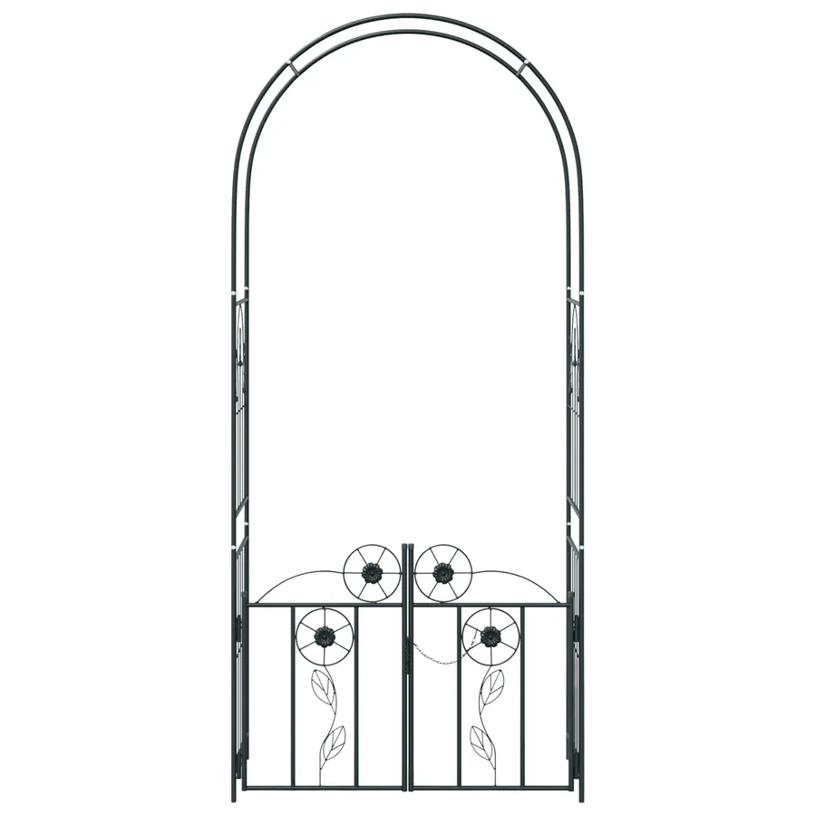 Arche de jardin avec verrouillage Noir 102 x 50 x 218 cm - 6