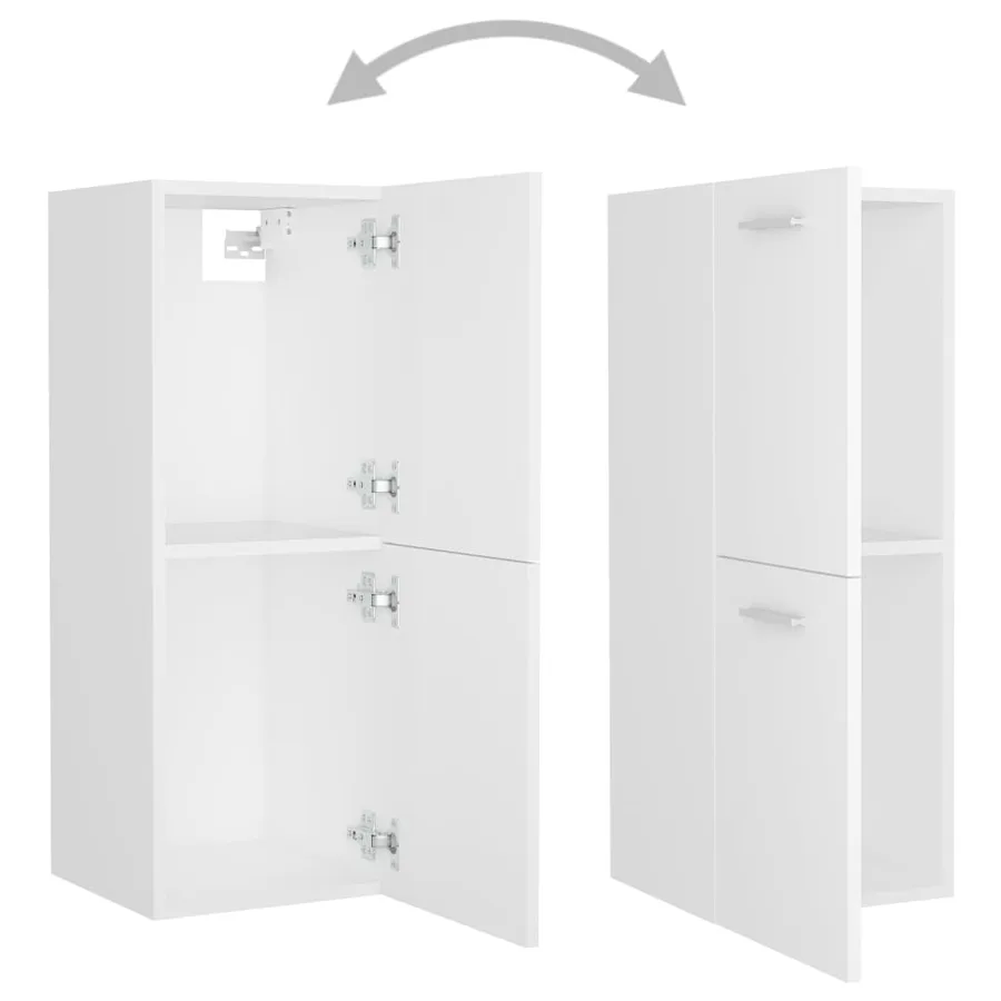 Armoire de salle de bain Blanc 30x30x80 cm Bois d’ingénierie - 5