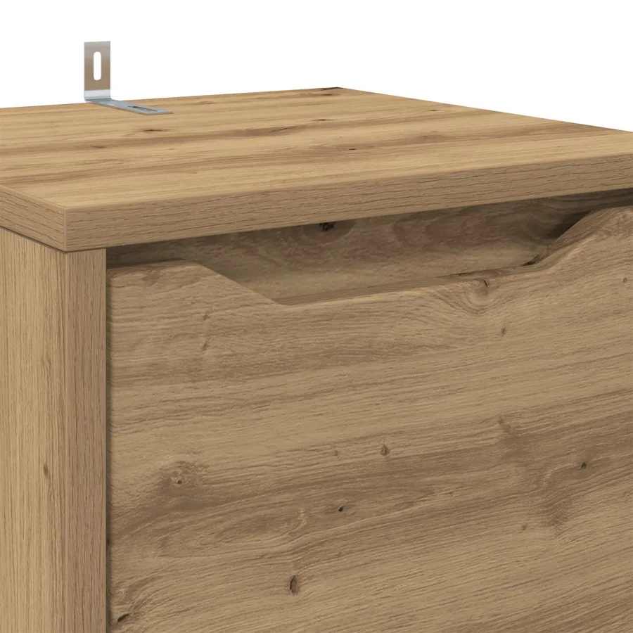 Cabinet de salle de bain Chêne artisanal 30,5 x 30 x 101 cm - 11
