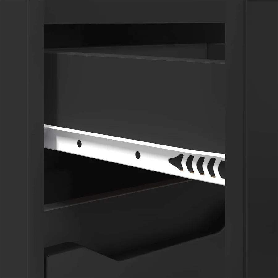 Cabinet de salle de bain avec tiroir Noir 30,5 x 30 x 101 cm - 10