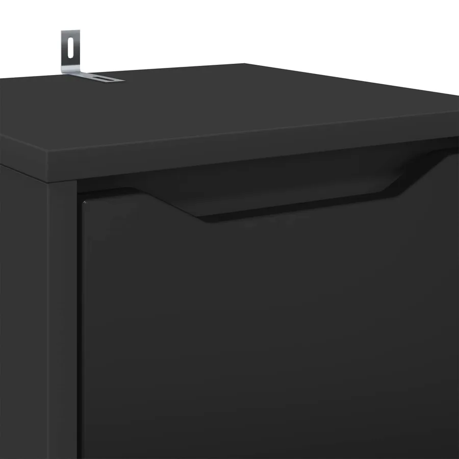 Cabinet de salle de bain avec tiroir Noir 30,5 x 30 x 101 cm - 11