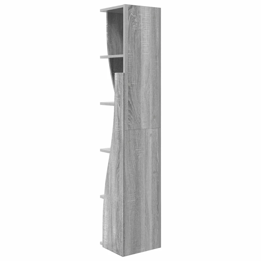 Meuble d'angle Gris Sonoma 27,5x27x140cm Bois d'ingénierie - 7