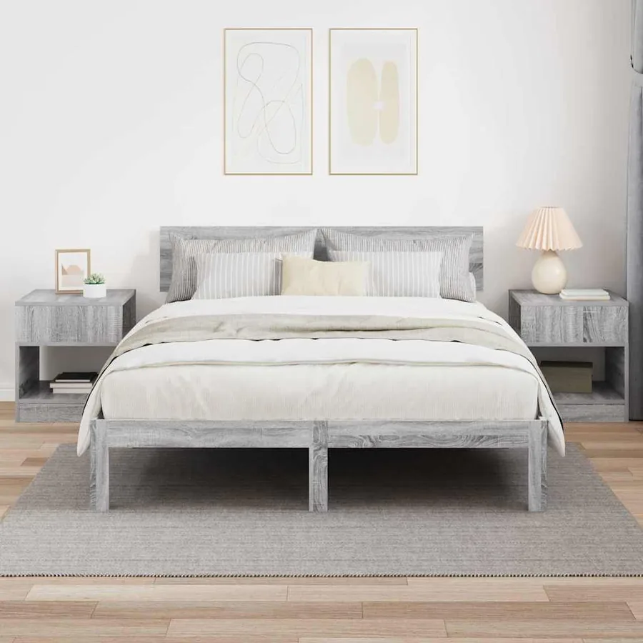Table d'appoint 2 pcs Gris Sonoma 40,5 x 40 x 45 cm - 4