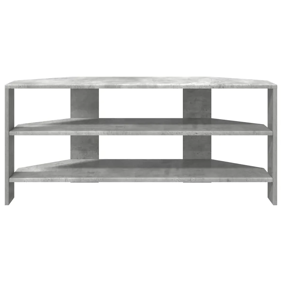 MeubleTVd'Angle Gris béton 102x40,5x45cm Bois d'ingénierie - 5
