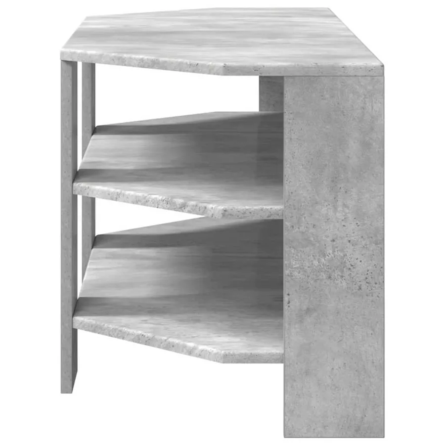 MeubleTVd'Angle Gris béton 102x40,5x45cm Bois d'ingénierie - 6
