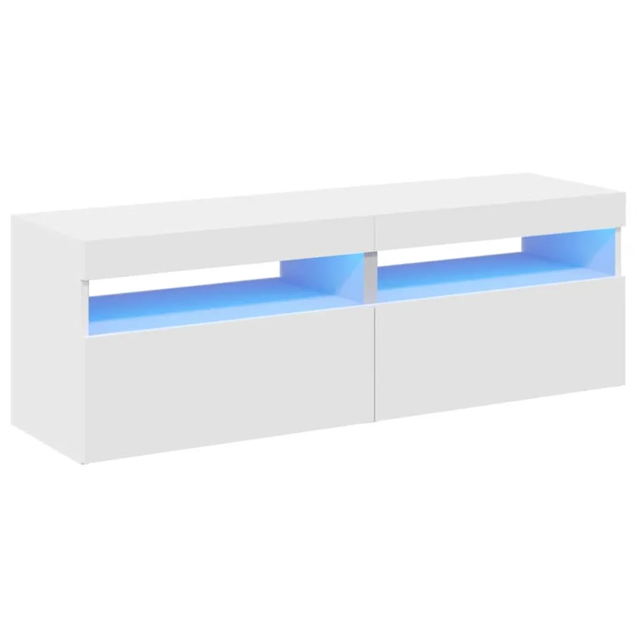 TV units with LED lights 2 pcs White 60x35x40 cm - 2
