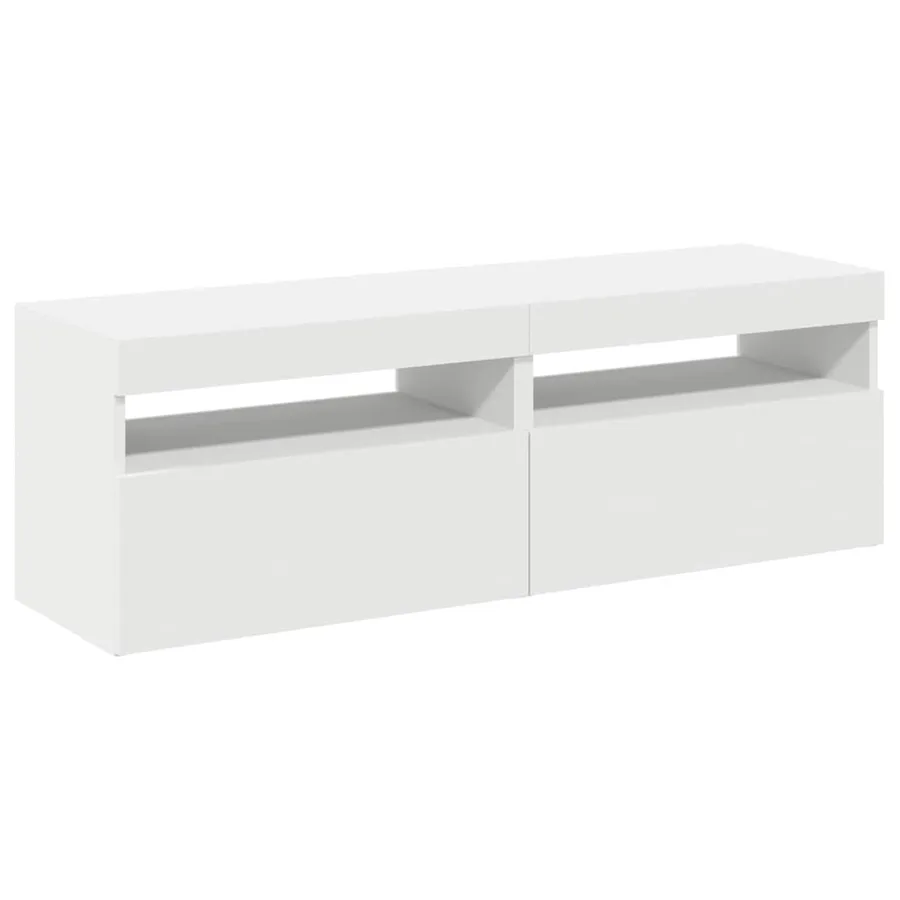 TV units with LED lights 2 pcs White 60x35x40 cm - 6