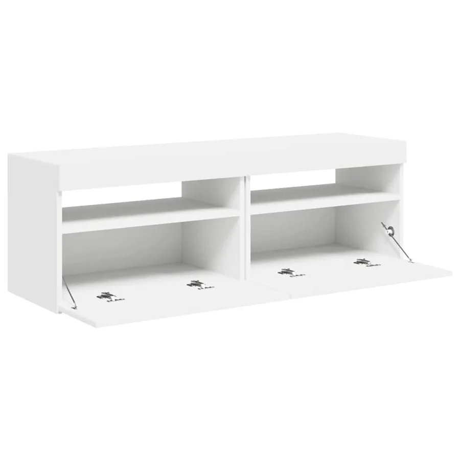 TV units with LED lights 2 pcs White 60x35x40 cm - 7
