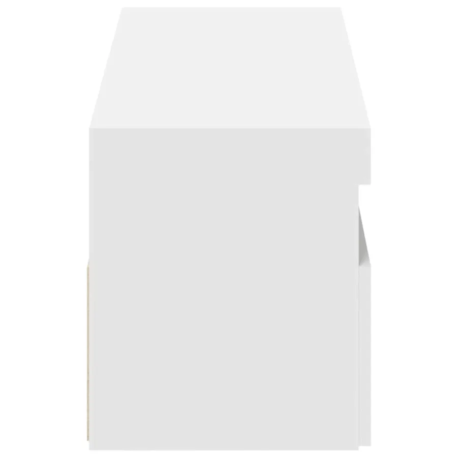 Meubles TV avec lumières LED 2 pcs Blanc 60x35x40 cm - 8
