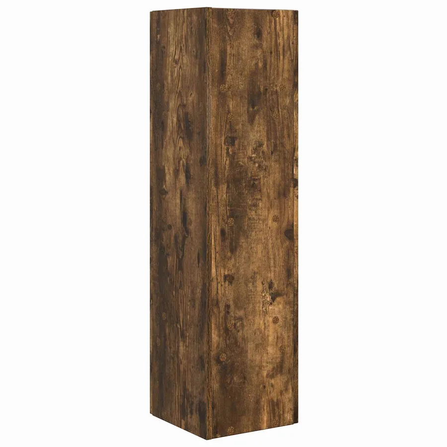 Meuble d'angle Chêne fumé 27,5x27x102cm Bois d'ingénierie - 7