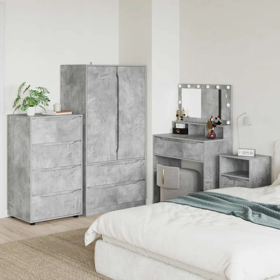 Armoires de rangement Gris béton 60 x 48 x 105 cm