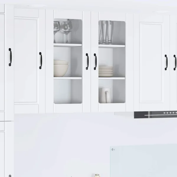 Cabinet en verre mural PORTO Blanc 40 x 31 x 80 cm