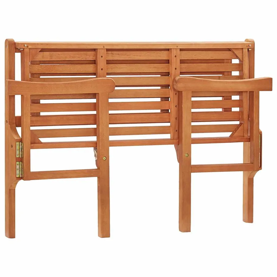 Banc pliable de jardin 120 cm Bois d'eucalyptus solide - 6