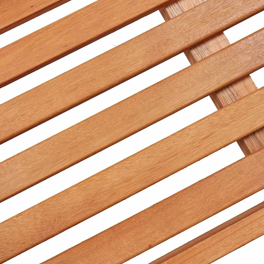 Banc pliable de jardin 120 cm Bois d'eucalyptus solide - 8