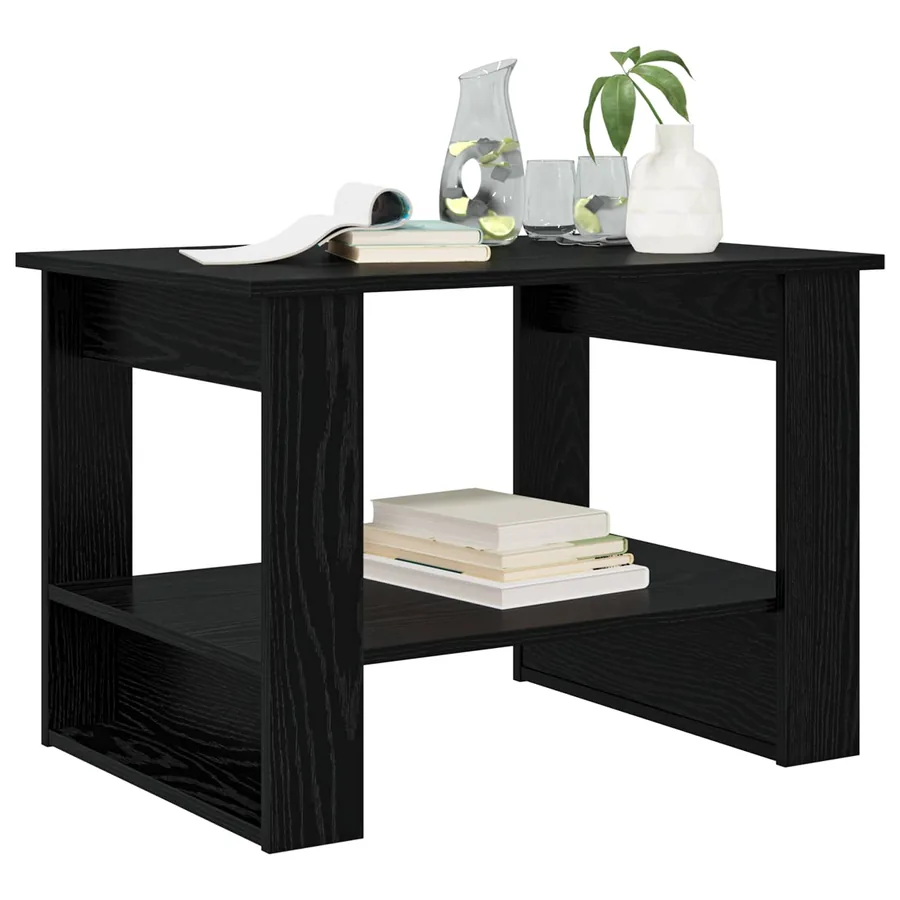 Table basse Chêne noir 72 x 50 x 50 cm Bois d'ingénierie - 3