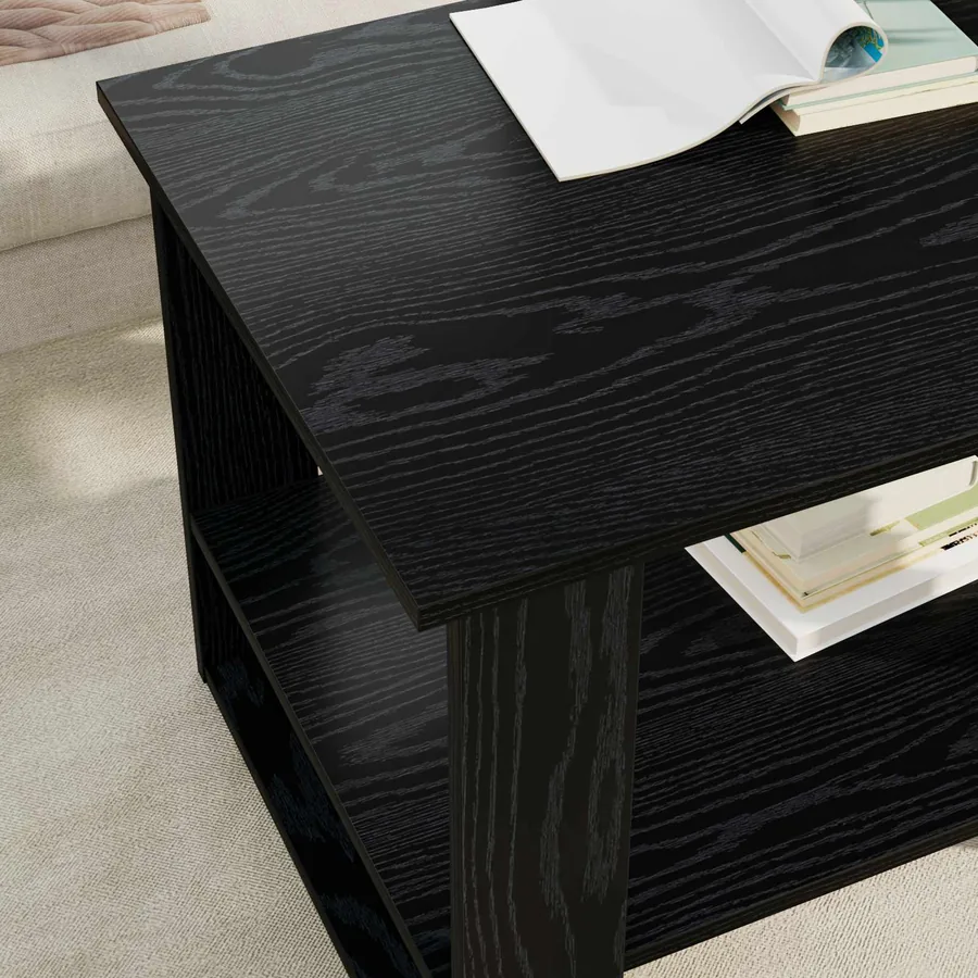 Table basse Chêne noir 72 x 50 x 50 cm Bois d'ingénierie - 4