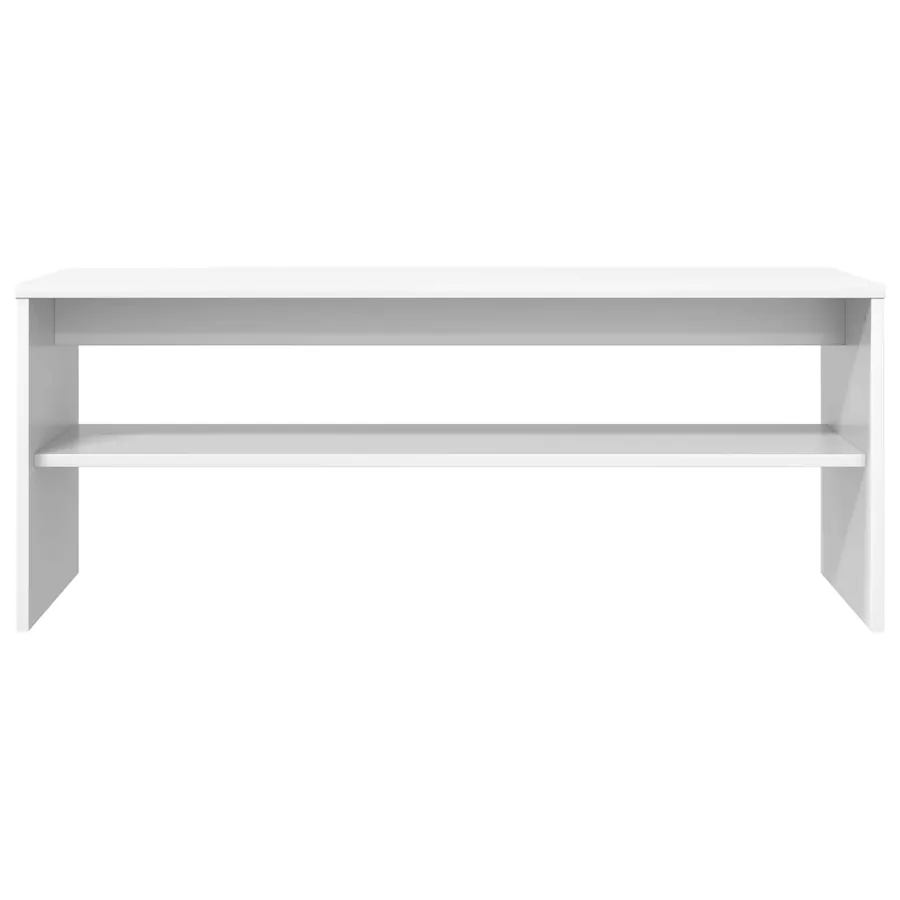 Meuble TV Blanc 100 x 35 x 40 cm Bois d'ingénierie - 5