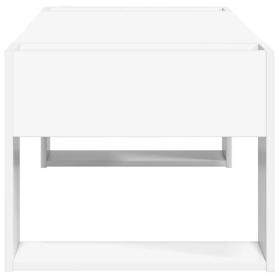 Table basse Blanc 110 x 50 x 41 cm Bois d'ingénierie - 6