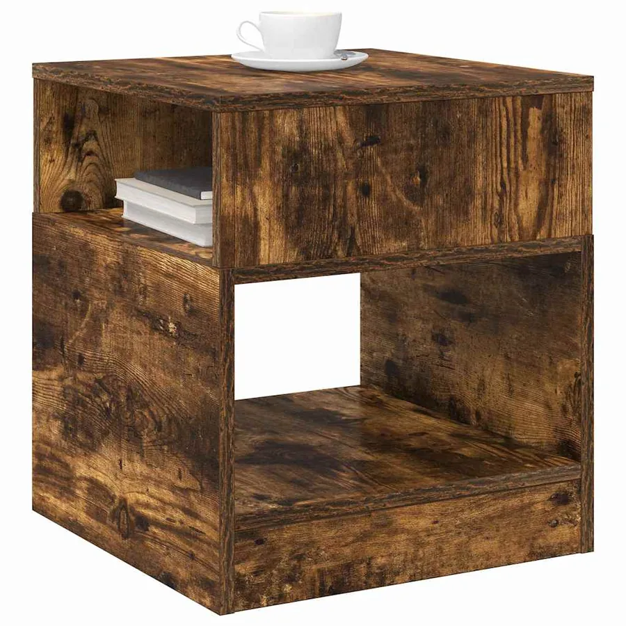 Table d'appoint 2 pcs Chêne fumé 40,5 x 40 x 45 cm - 3