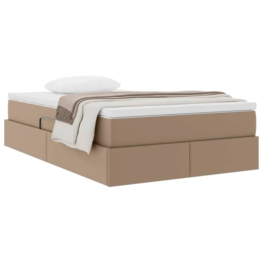 Lit avec rangement et matelas Cappuccino 120 x 200 cm - 3