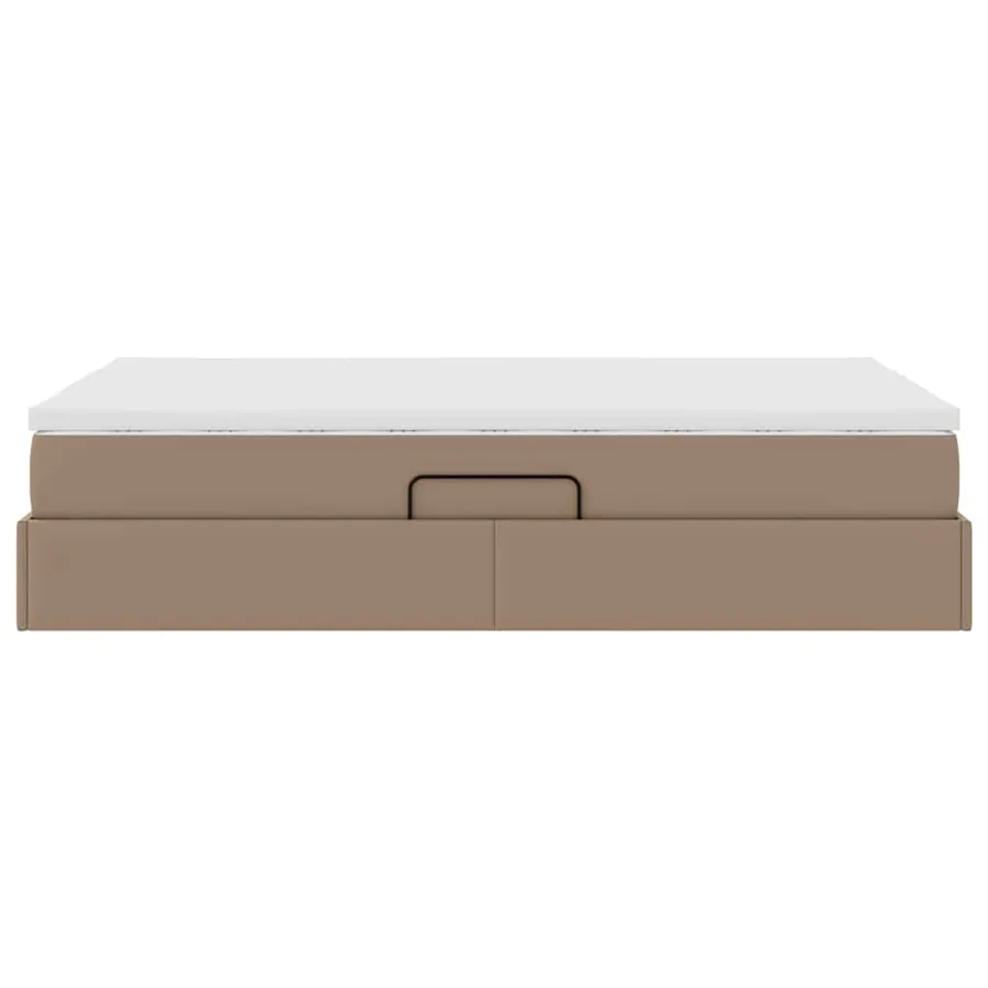 Lit avec rangement et matelas Cappuccino 120 x 200 cm - 9