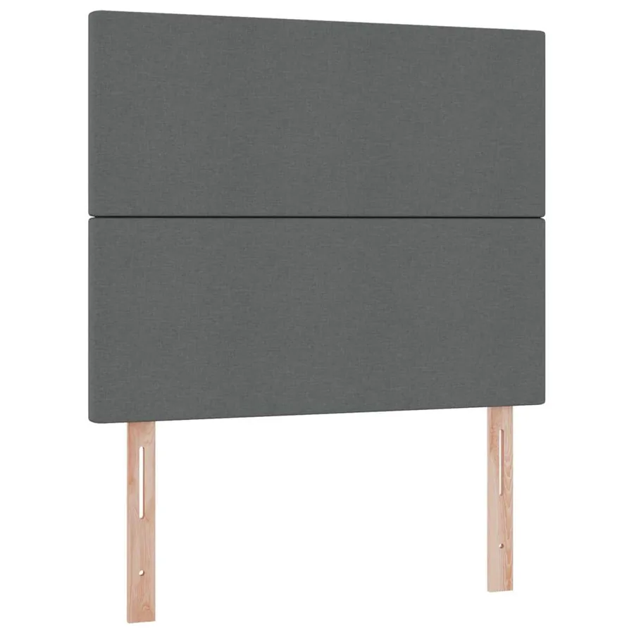 Lit de rangement LED avec matelas Gris foncé 120 x 200 cm Tissu - 10