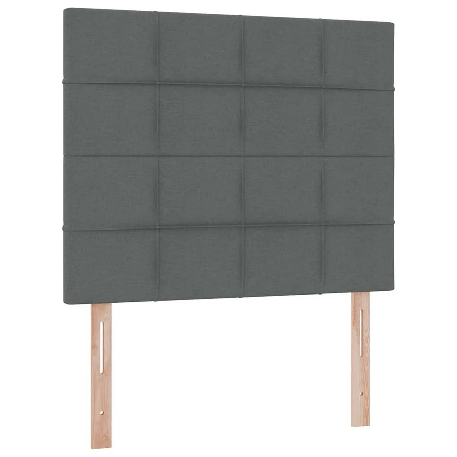 Lit de rangement LED avec matelas Gris foncé 120 x 200 cm Tissu - 8