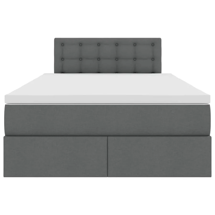 Lit avec rangement et matelas Gris foncé 120 x 200 cm - 7