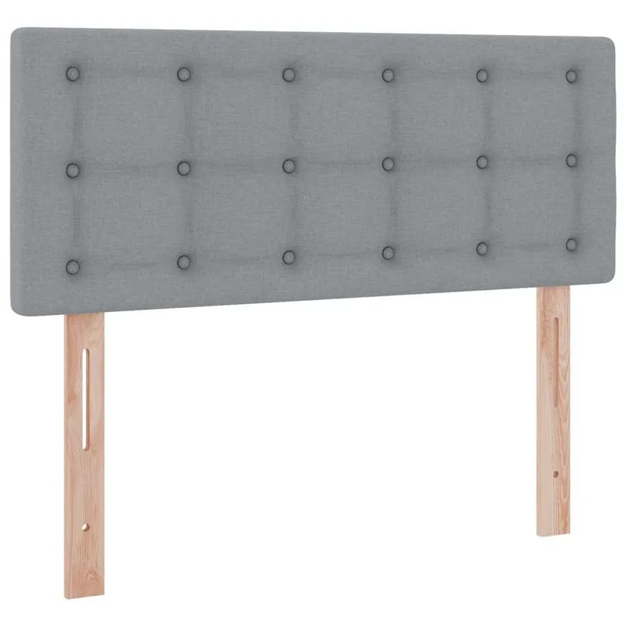 Lit de rangement LED avec matelas Gris clair 120 x 190 cm Tissu - 8