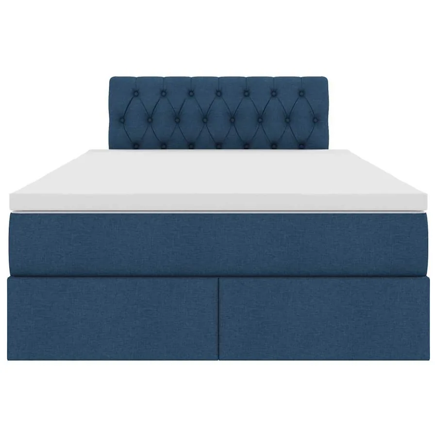 Lit avec rangement et matelas avec matelas Bleu 120 x 200 cm - 7