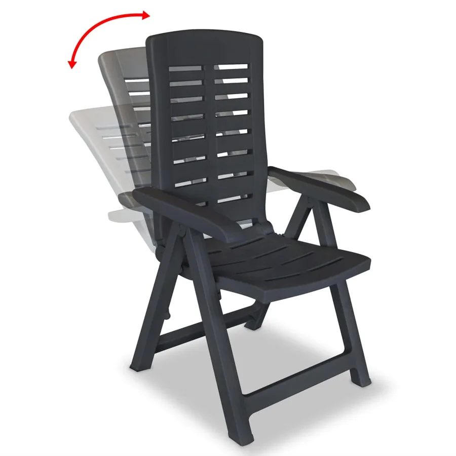Ensemble de bistro 3 pcs Plastique Anthracite - 5