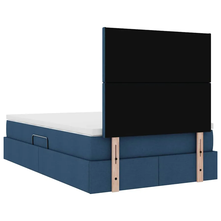 Lit de rangement LED avec matelas Bleu 120 x 200 cm Tissu - 12