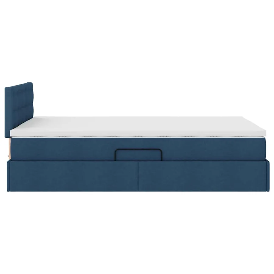 Lit avec rangement et matelas avec matelas Bleu 120 x 200 cm - 10
