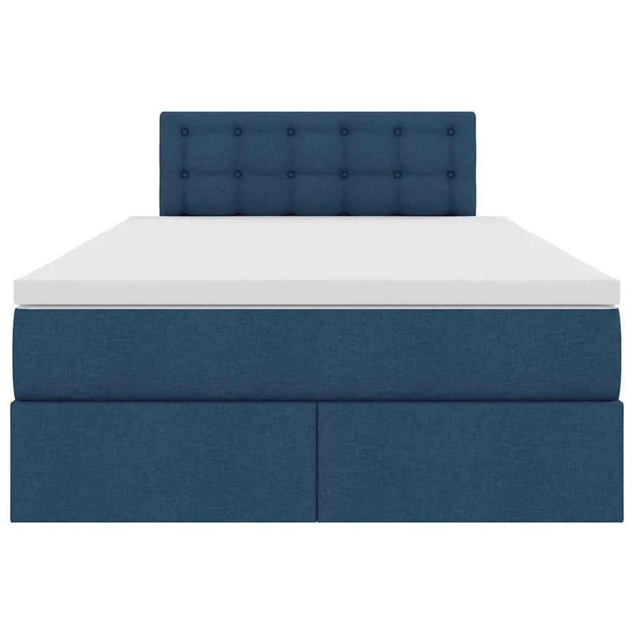 Lit avec rangement et matelas avec matelas Bleu 120 x 200 cm - 7