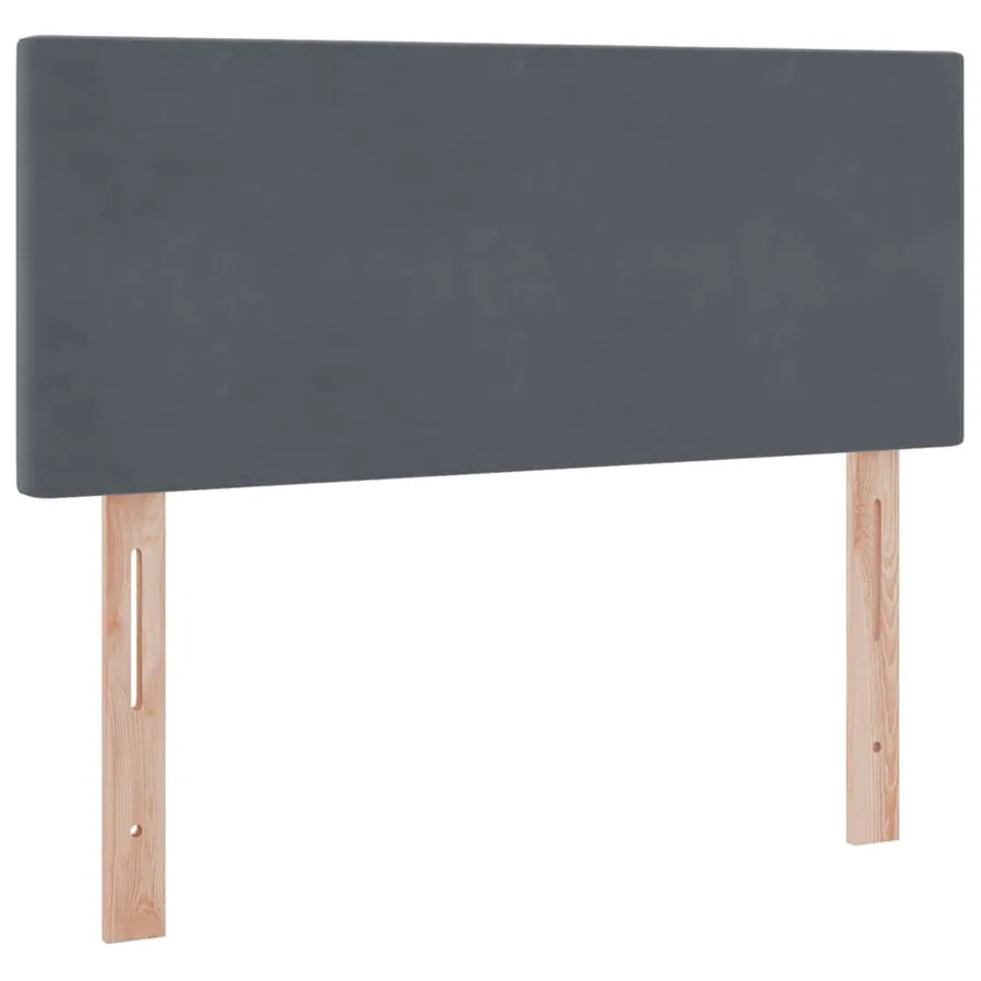 Lit de Rangement avec matelas Gris foncé 120 x 190 cm Velours - 9