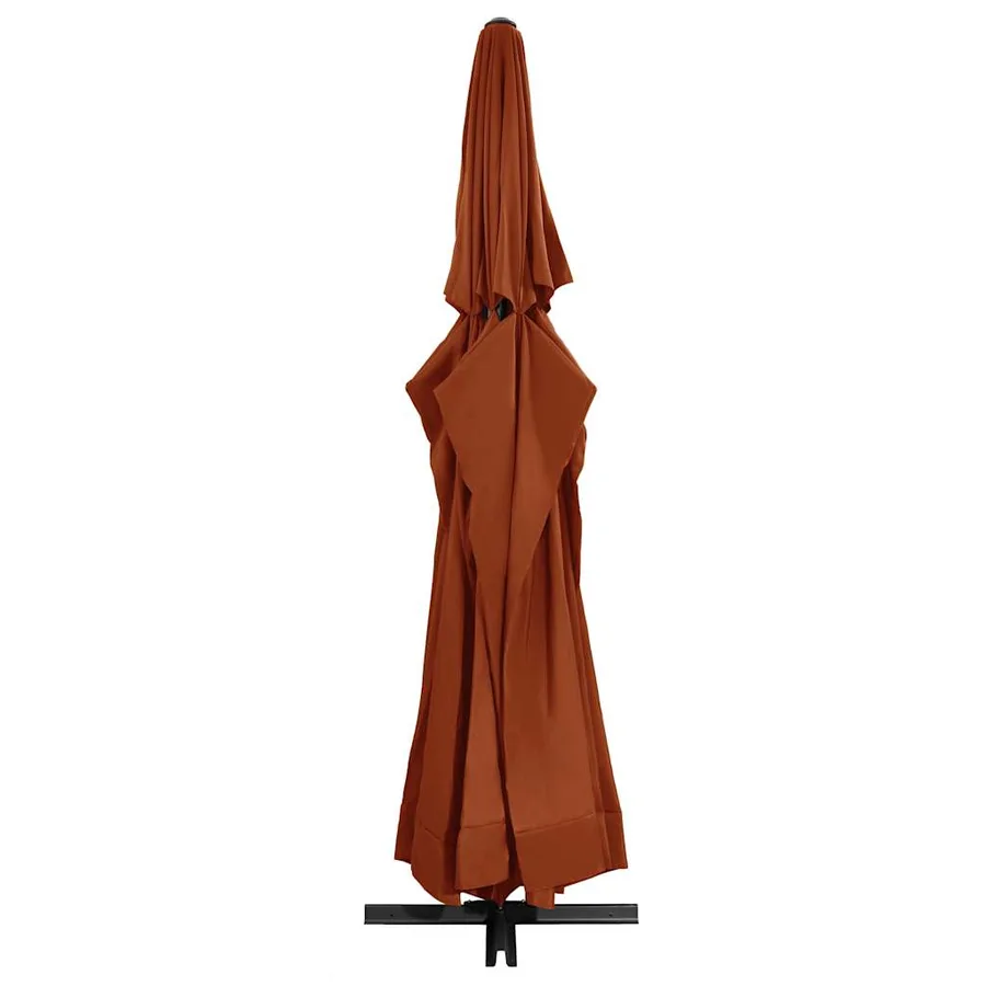 Parasol de jardin avec mât en aluminium 600 cm terre cuite - 3