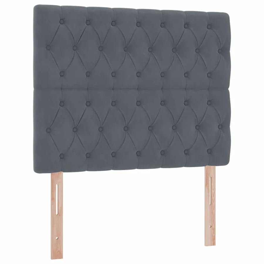 Lit de rangement LED avec matelas Gris foncé 120 x 190 cm - 8