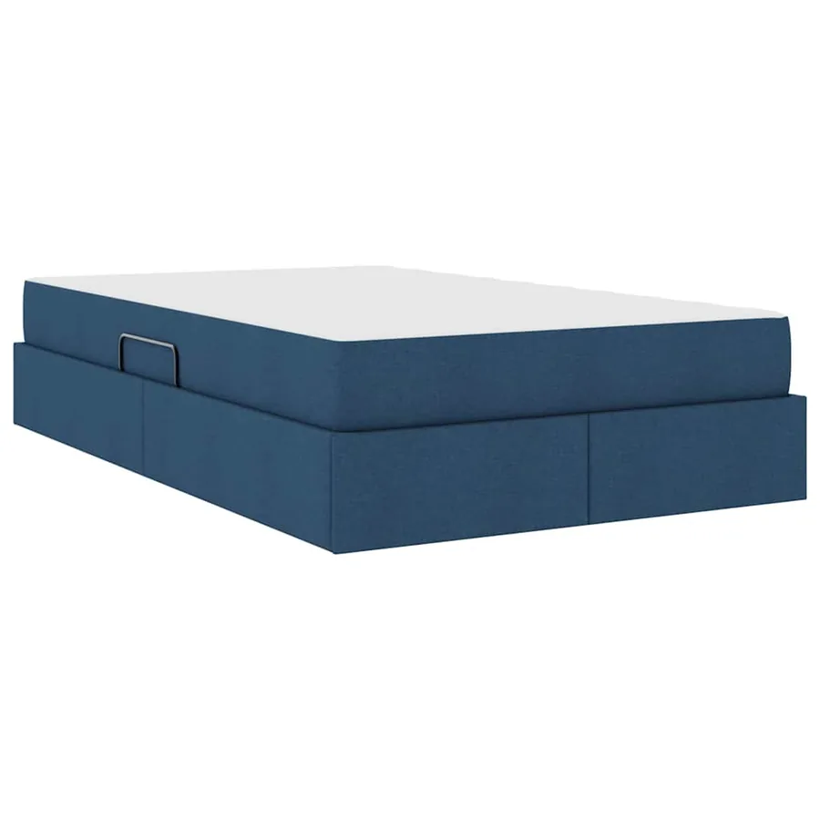 Lit avec rangement et matelas Bleu 120 x 200 cm Polyester - 8