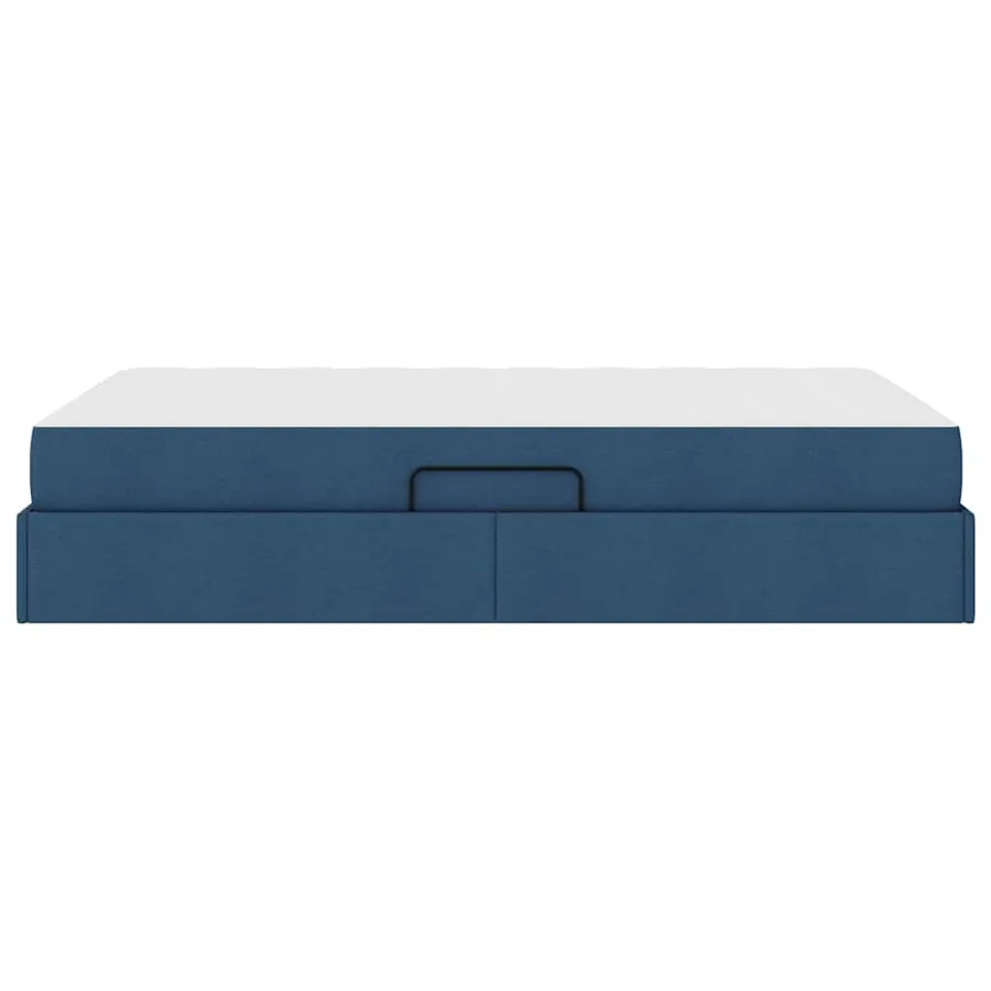 Lit avec rangement et matelas Bleu 120 x 200 cm Polyester - 9