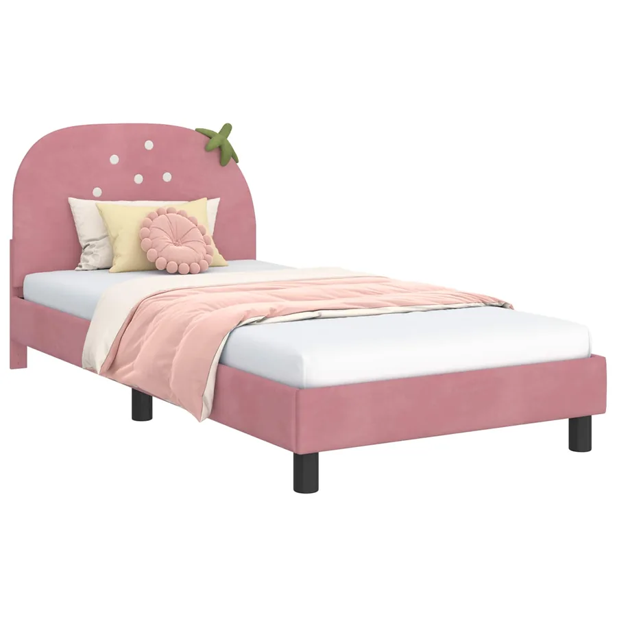 Cadre de lit pour enfants avec tête de lit Rose 90 x 200 cm - 2